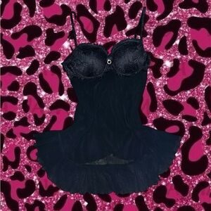 Elegant Black Lace Lingerie Set